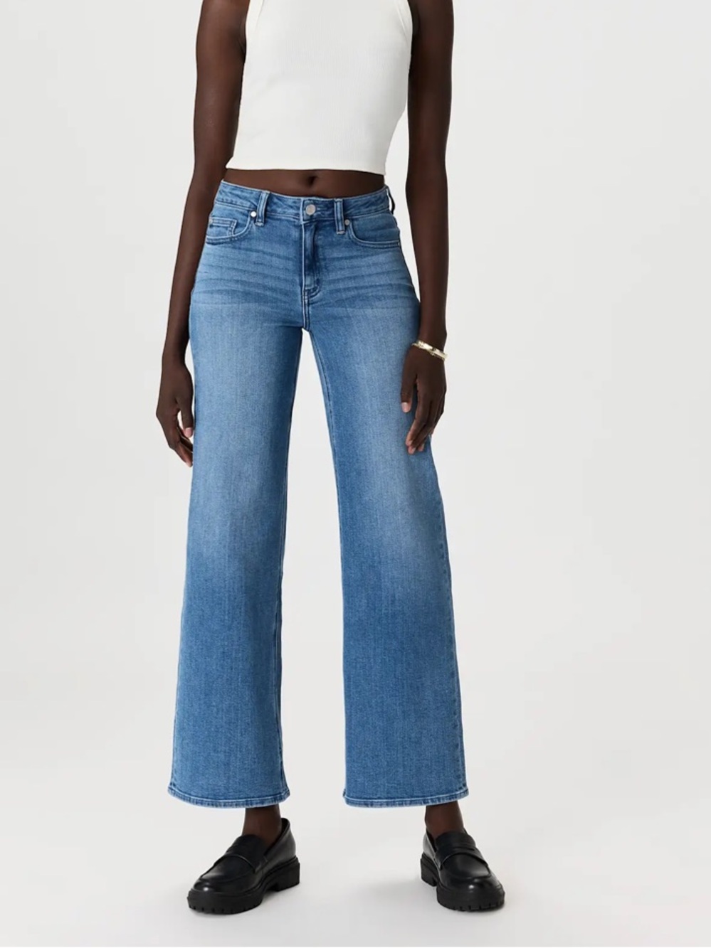 Quince Bella Stretch Wide Leg Jeans - Picture 2 of 7